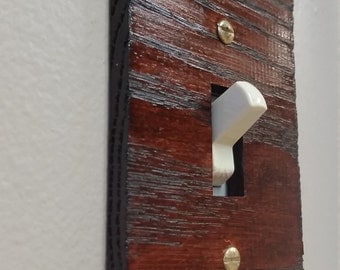 Rustic Red Oak Light Switch Cover