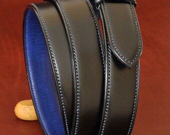 Hand stitched leather belt (32 mm)