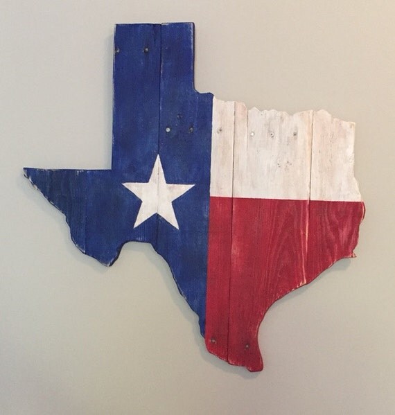 Texas wall hanging with flag by SouthernBornWoodwork on Etsy