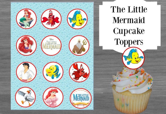 Disneys The Little Mermaid Cupcake Toppers printable