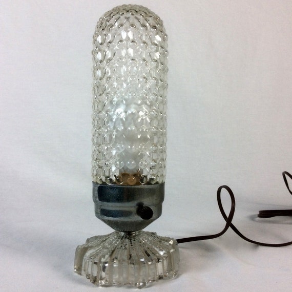1940s Art Deco Glass Vanity Lamp