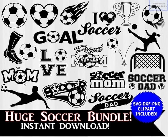 Download Soccer SVG Soccer clipart Soccer Silhouette svg by 5MonkeysClipart