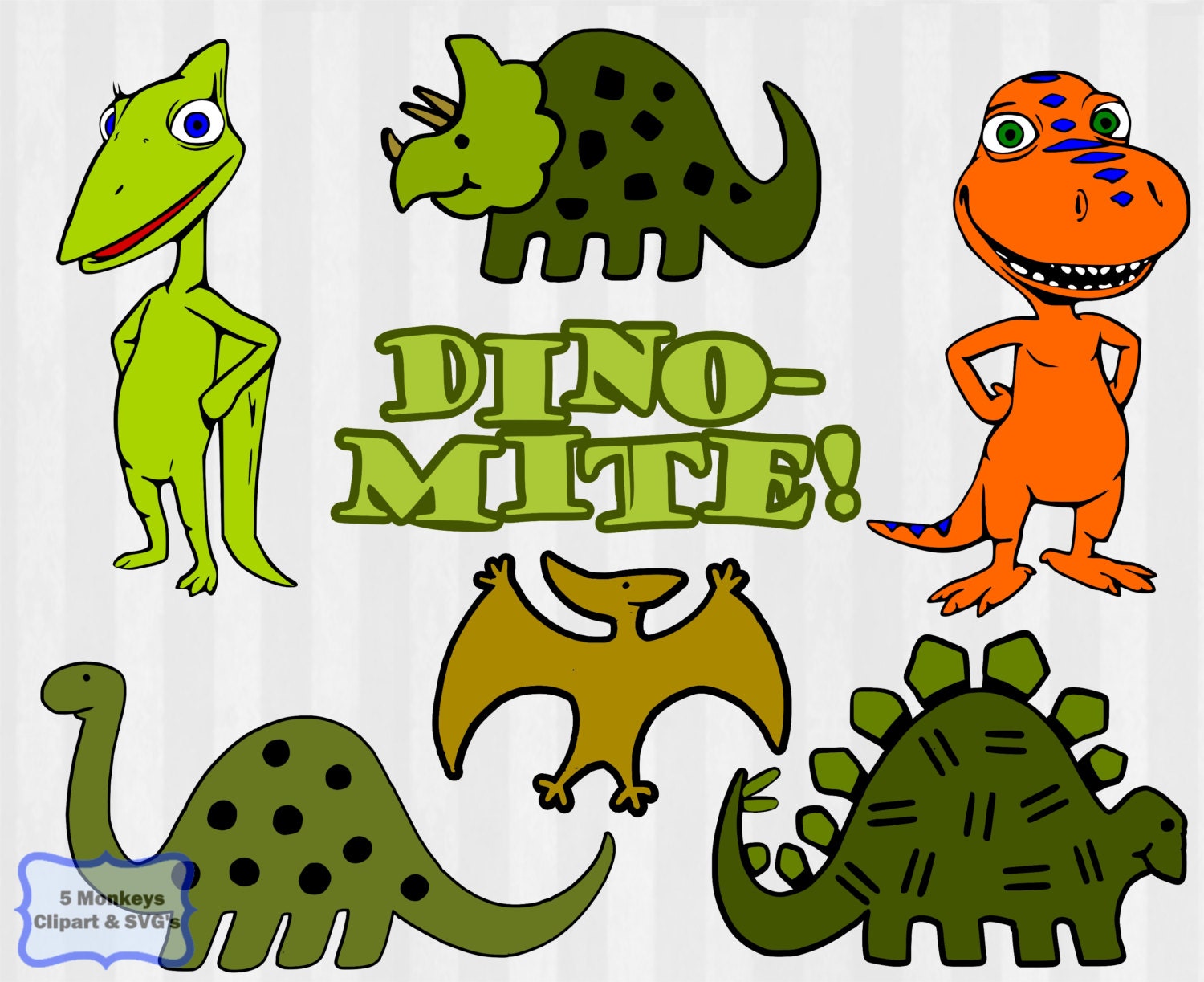 Download Dinosaur SVG Dinosaur Clipart kids cartoon by 5StarClipart