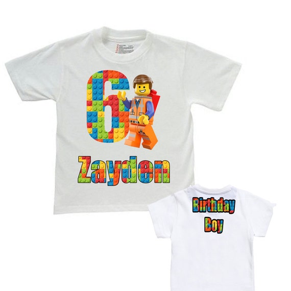 lego theme birthday shirt