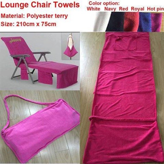 Items similar to Personalized Chair Towel Cover/Lounge Chair Cover on Etsy