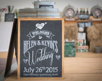Personalised wedding blackboard sign for weddings/parties/events/shops/