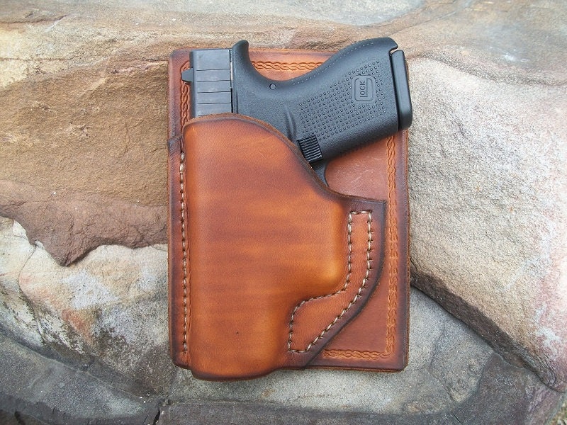 Right / Brown / Wallet / Glock 43 Holster