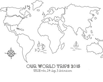 coloring world map etsy