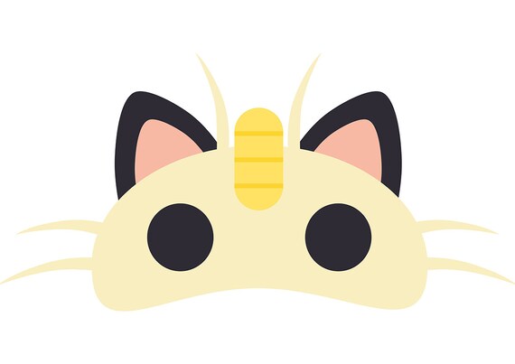 Meowth Pokemon Printable Mask by DreArts on Etsy