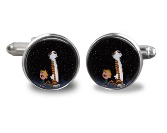 Calvin and Hobbes Handmade Cufflinks