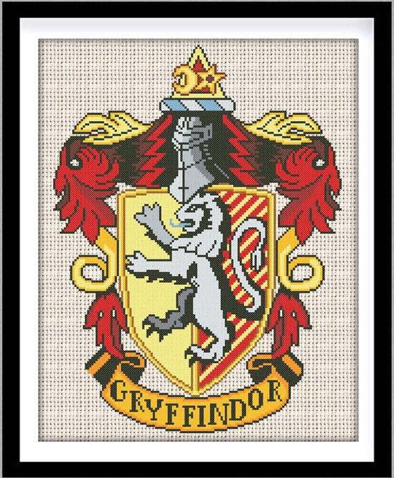 Buy 2 get 1 free. Gryffindor Crest 2 Cross Stitch Pattern.