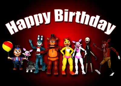 FNAF Happy Birthday A3 Poster Size Full Color by RockitfishRay
