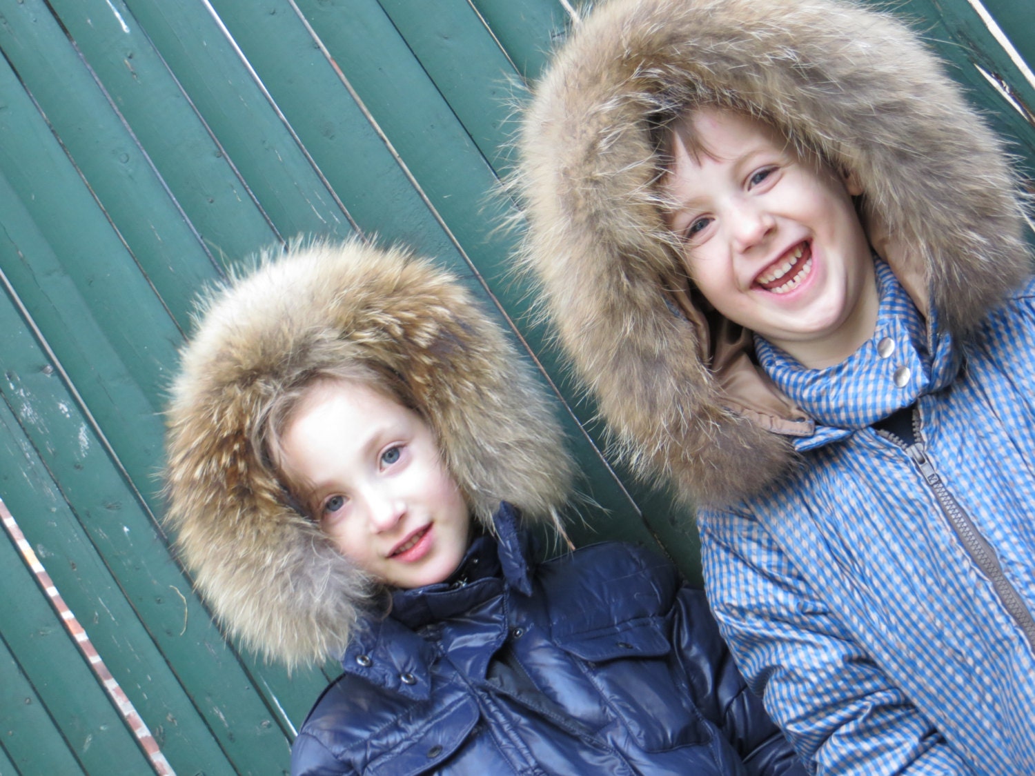 Raccoon Fur hood trim for kids puffer coats by by MillyReichDesign