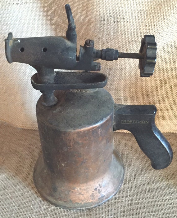 Vintage Antique Brass Craftsman Blow Torch Soldering Iron