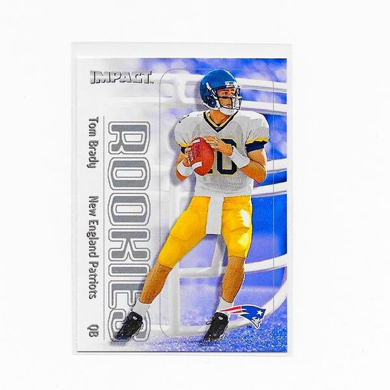 Tom Brady Rookie Card FRAMED 2000 Fleer Skybox Impact 27