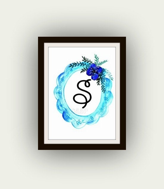 custom printable monogram letter alphabet by sweepinggirlsays