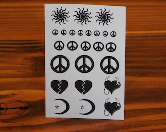 peace sign tattoo etsy peace sign tattoo etsy