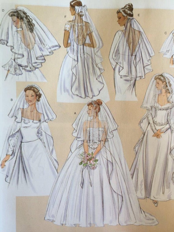 Butterick Sewing Pattern 4487 Six Bridal Wedding Veils By Levijos