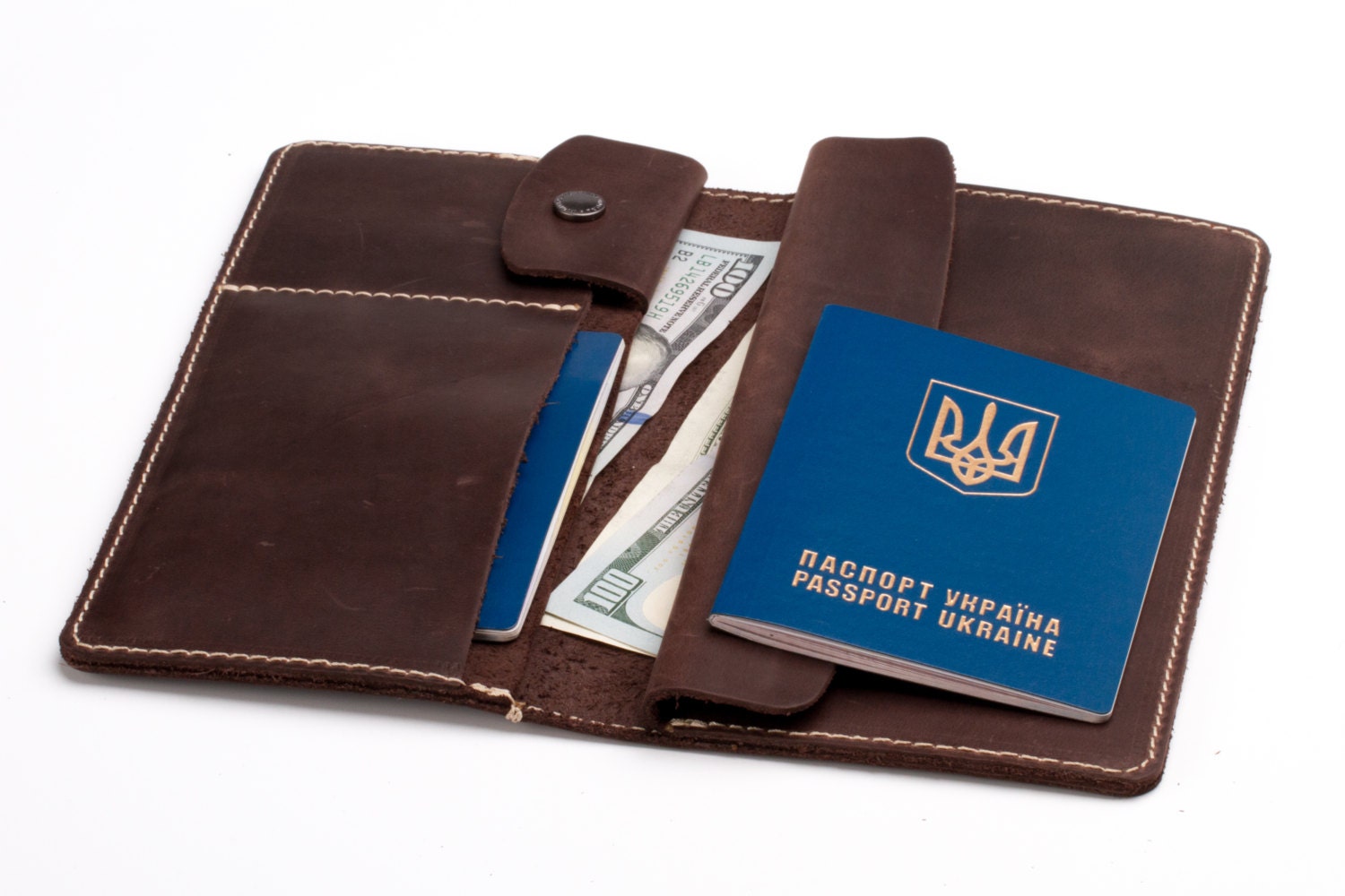 Passport Holder, Leather Travel Wallet, Passport Holder, Passport, Boarding Pass Travel Document Case By LeatherRachiba