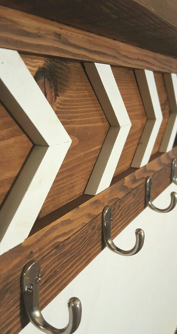 Coat rack shelf reclaimed wood coat rack wood by ARGWildwoodz