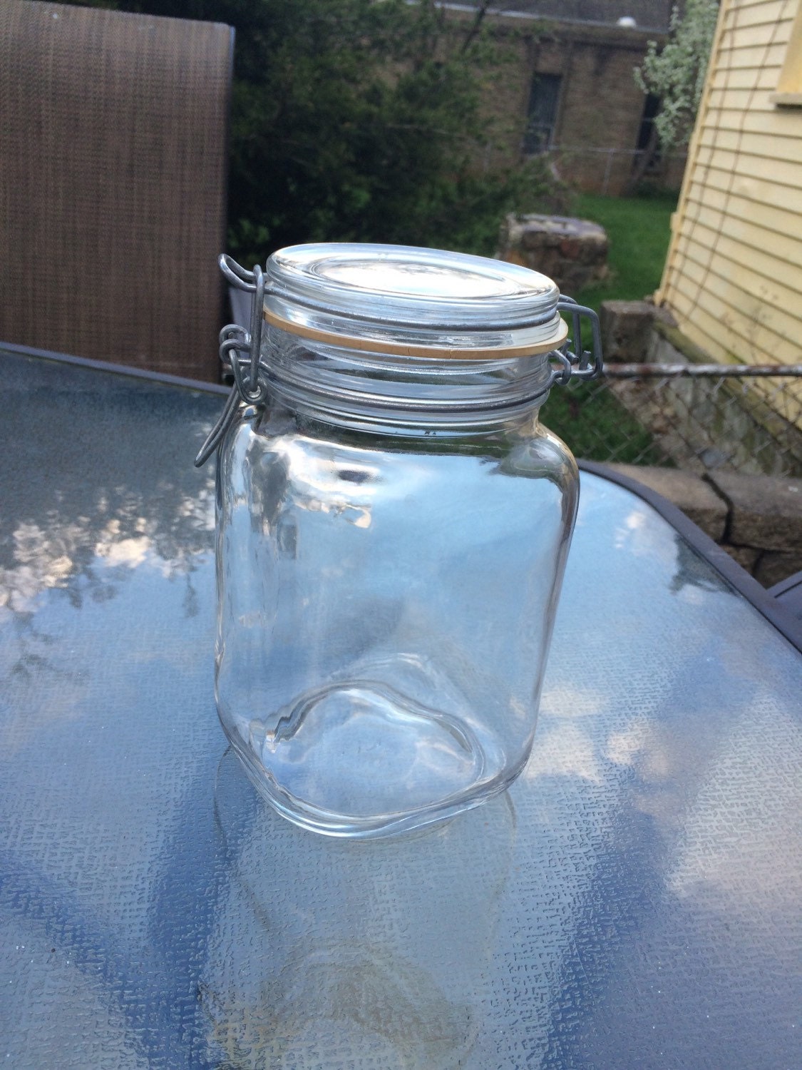 Vintage Italian Mason Jar Large 1 12 Liter Bail