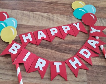 Circus cake bunting, Circus Cake Bunting, Circus themed Decoration, First Birthday, Happy Birthday Cake Topper, Carnival Cake Topper