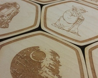 Star Wars Coasters | Star Wars Party Decorations | Star Wars Decor | Star Wars Gifts | Star Wars Wedding | Star Wars Favors