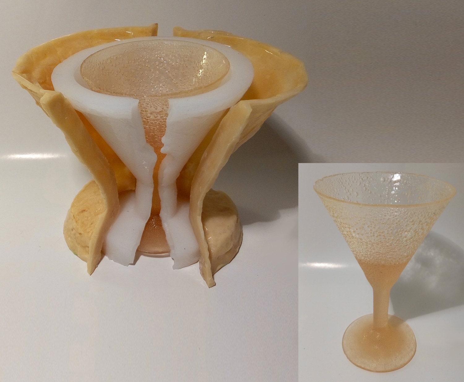 3d Martini Glass Silicone Mold Mould Isomalt Sugar Chocolate 