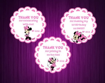 Personalized Minnie Mouse Stickers