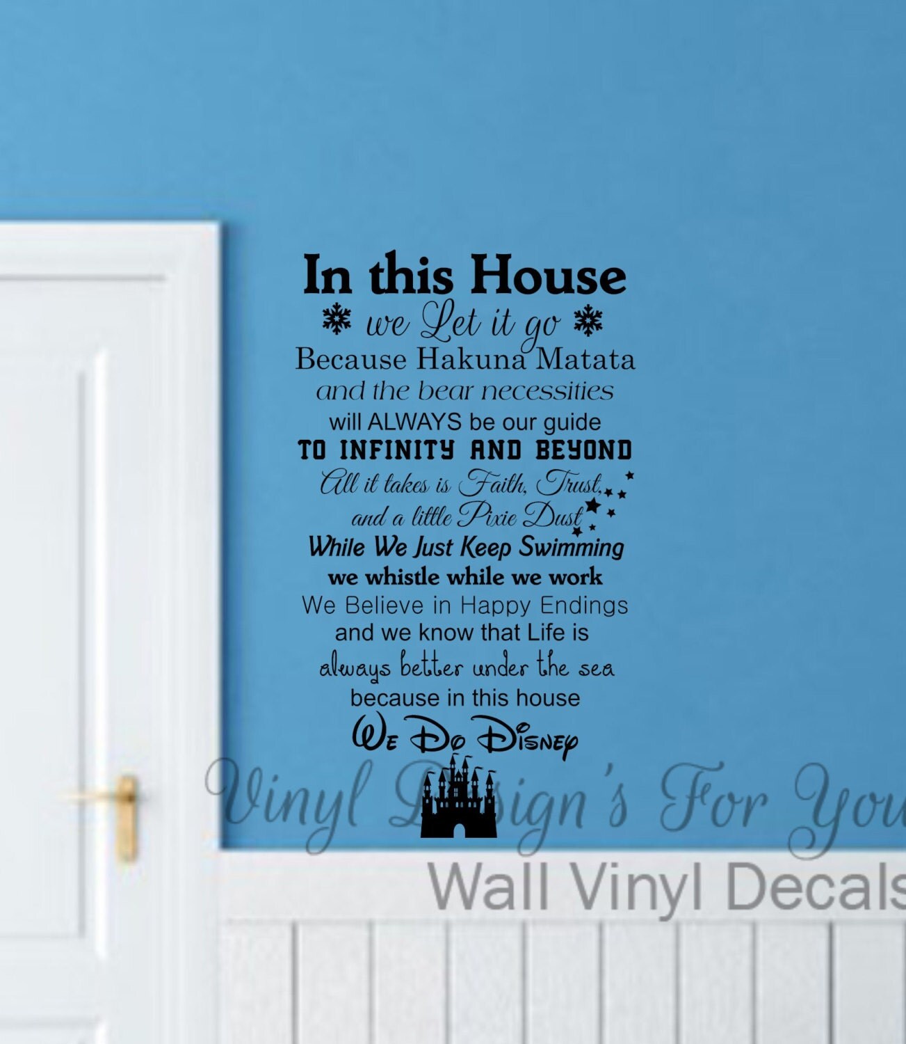 In this House We Do Disney Wall DecalDisney QuotesWall
