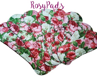 Cloth Pads, Period Kit, Washable Pads, Mama Cloths, RUMPS, Self Care, Set Of 8 Pads, Free Shipping to U.S.