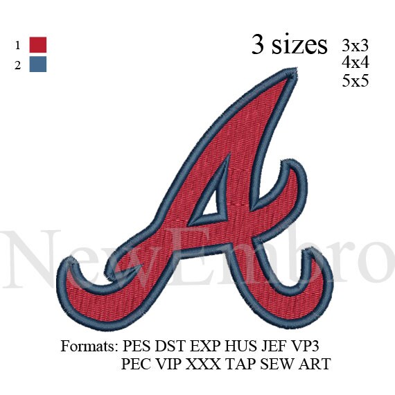 Atlanta Braves embroidery design embroidery pattern No by NewEmbro