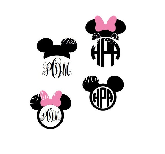 Download Mickey Mouse SVG File, Mickey Mouse Monogram, Minnie Mouse ...