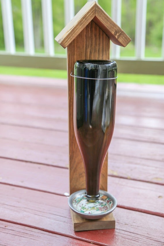 Items similar to Wine Bottle Bird Feeder on Etsy