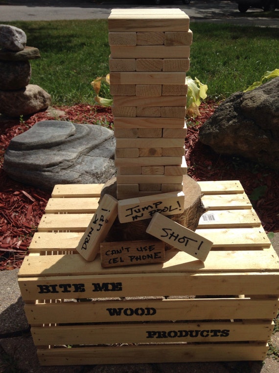 Stacking blocks small desk top personalized or Drunk Jenga