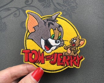 Tom jerry patch embroidered patch embroidery patch decorate iron on patch sew on patch
