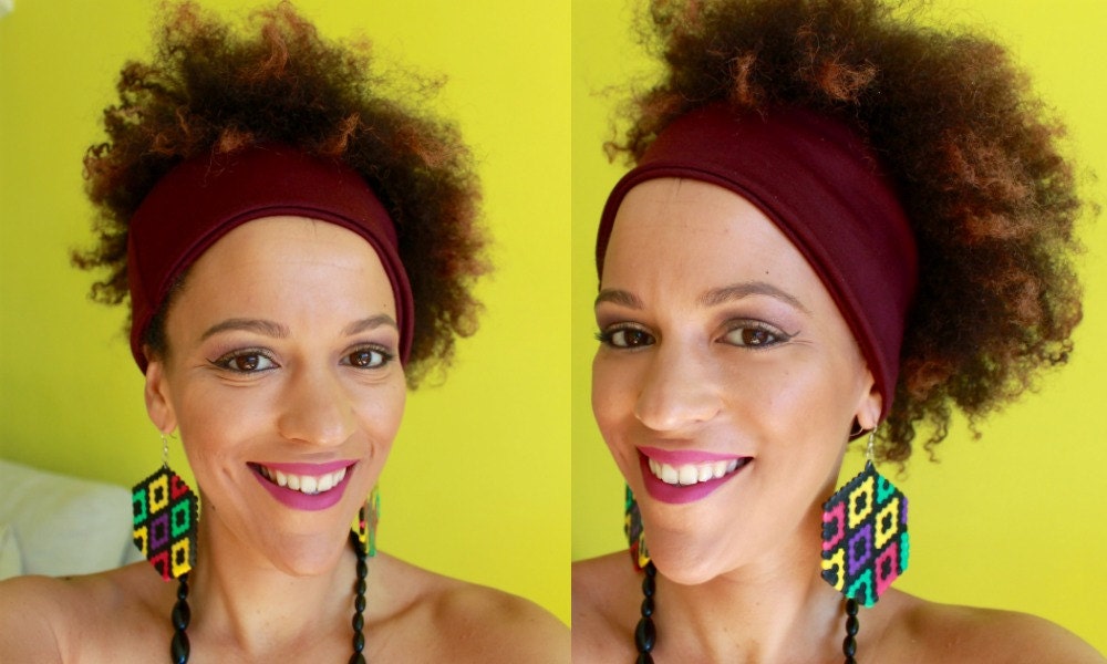 CUSTOM MADE Natural Hair Puff Headband Bandeau Afro Puff