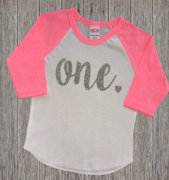 First Birthday Girl Shirt One Year Old by RusticPeachDesigns