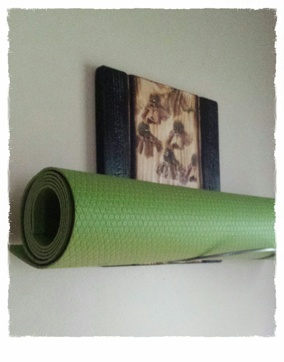 The Mini Floral Fire Yoga Mat Holder wall mounted yoga