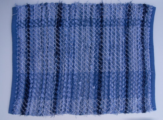 Woven Placemat Hand Woven Blue Denim Placemat Set of 2