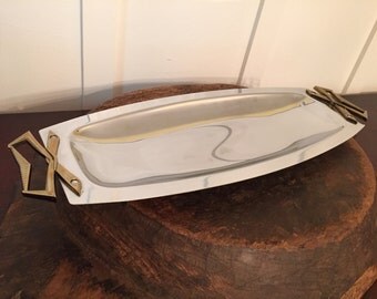 Vintage Mid Century Kromex Metal Serving Tray
