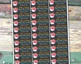 Items similar to Printable Wrap Around Return Address Labels (Skinny Return Address Labels) on Etsy