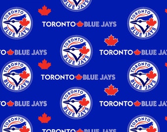 MLB - Toronto Blue Jays - woven cotton licensed major league baseball print maple leaf blue