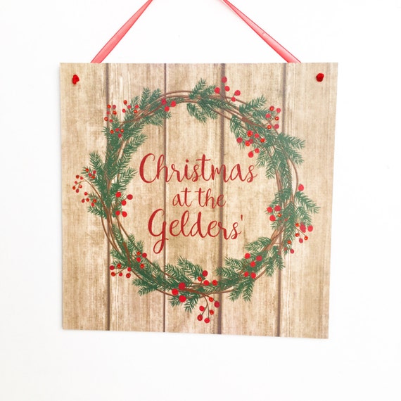 Christmas At The&hellip; Sign Personalised Christmas Welcome Sign