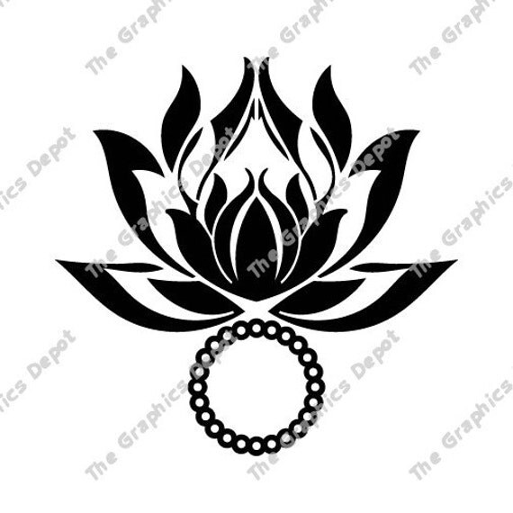 Download Lotus Flower Monogram Frame - Instant Download - svg, dxf ...