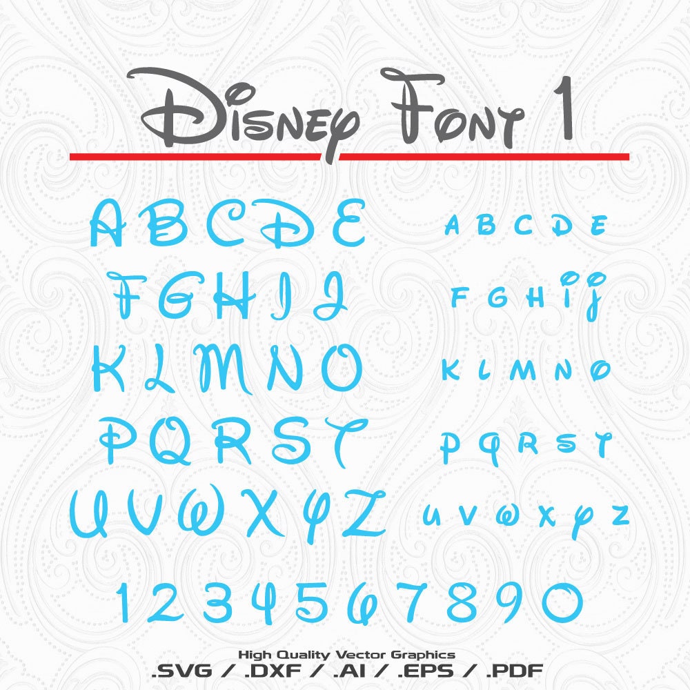 Download Disney Font svg file studio3 eps ai files Instant