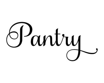 Pantry Decal, Pantry Decor, Pantry Sticker, Pantry Door Decal, Pantry Door Decor, Kitchen Decor, Kitchen Vinyl, Pantry Label, Kitchen Decal