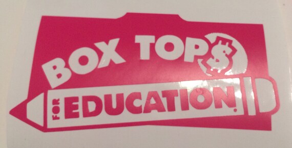 Box Tops for Education vinyl logo decal only 10x6