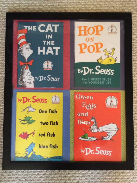 Items similar to Dr. Seuss Book Covers in Shadow Box Frame on Etsy