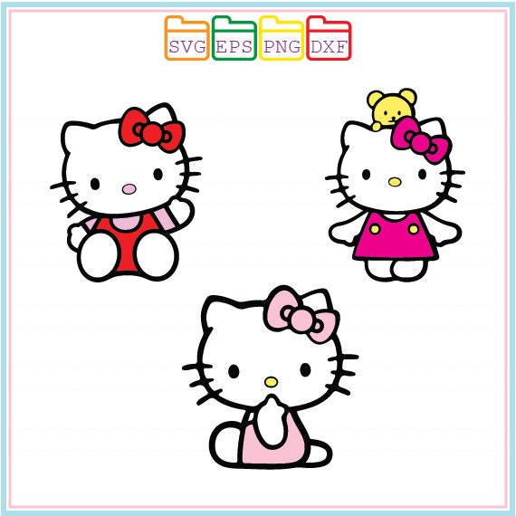 Hello Kitty Baby Svg Dxf Png Eps Cutting File by SVGFILESDESIGNS